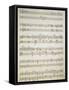 Handwritten Score of Prologue of Satanic Rhapsody-Pietro Mascagni-Framed Stretched Canvas