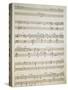 Handwritten Score of Prologue of Satanic Rhapsody-Pietro Mascagni-Stretched Canvas