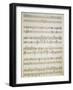 Handwritten Score of Prologue of Satanic Rhapsody-Pietro Mascagni-Framed Giclee Print