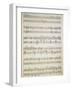 Handwritten Score of Prologue of Satanic Rhapsody-Pietro Mascagni-Framed Giclee Print