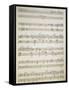 Handwritten Score of Prologue of Satanic Rhapsody-Pietro Mascagni-Framed Stretched Canvas