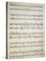 Handwritten Score of Prologue of Satanic Rhapsody-Pietro Mascagni-Stretched Canvas