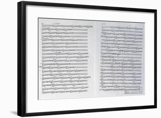 Handwritten Score of the 113 Scales of Ferruccio Busoni-null-Framed Giclee Print