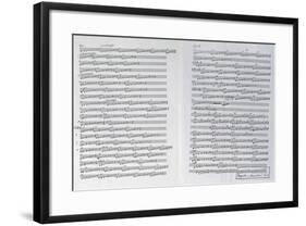 Handwritten Score of the 113 Scales of Ferruccio Busoni-null-Framed Giclee Print