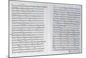 Handwritten Score of the 113 Scales of Ferruccio Busoni-null-Mounted Giclee Print