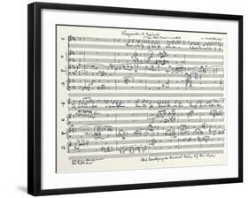 Handwritten Score-Arnold Schoenberg-Framed Giclee Print