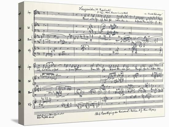 Handwritten Score-Arnold Schoenberg-Stretched Canvas