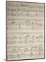 Handwritten Sheet Music for Cavalleria Rusticana-null-Mounted Giclee Print