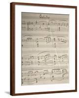 Handwritten Sheet Music for Cavalleria Rusticana-null-Framed Giclee Print