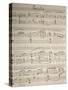 Handwritten Sheet Music for Cavalleria Rusticana-null-Stretched Canvas
