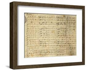 Handwritten Sheet Music for I Puritani-null-Framed Giclee Print