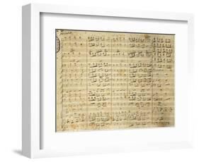 Handwritten Sheet Music for I Puritani-null-Framed Giclee Print
