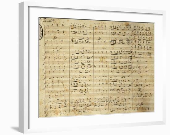 Handwritten Sheet Music for I Puritani-null-Framed Giclee Print