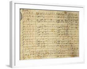 Handwritten Sheet Music for I Puritani-null-Framed Giclee Print