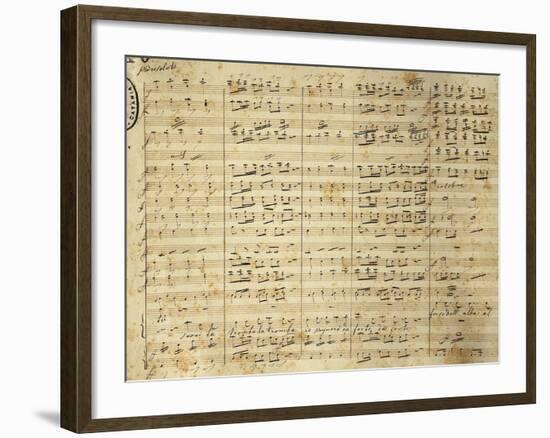 Handwritten Sheet Music for I Puritani-null-Framed Giclee Print