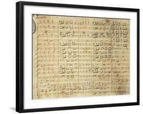 Handwritten Sheet Music for I Puritani-null-Framed Giclee Print