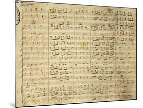 Handwritten Sheet Music for I Puritani-null-Mounted Giclee Print