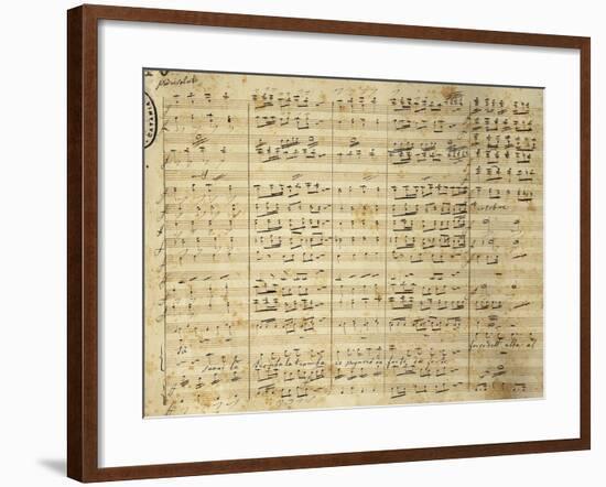 Handwritten Sheet Music for I Puritani-null-Framed Giclee Print