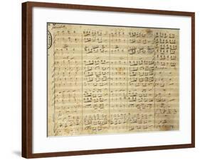 Handwritten Sheet Music for I Puritani-null-Framed Giclee Print