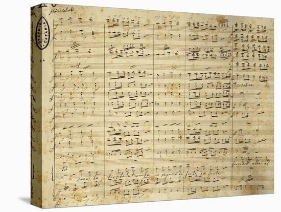 Handwritten Sheet Music for I Puritani-null-Stretched Canvas