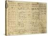 Handwritten Sheet Music for I Puritani-null-Stretched Canvas