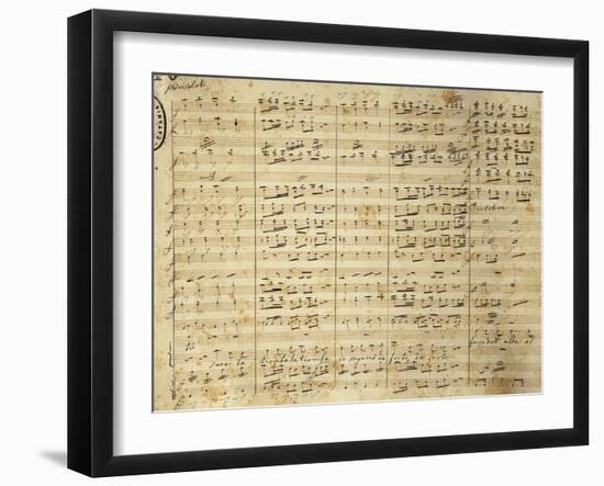 Handwritten Sheet Music for I Puritani-null-Framed Giclee Print