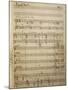 Handwritten Sheet Music for Il Piccolo Marat, Opera by Pietro Mascagni-null-Mounted Giclee Print