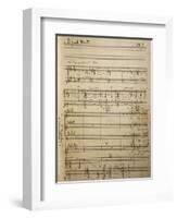 Handwritten Sheet Music for Il Piccolo Marat, Opera by Pietro Mascagni-null-Framed Giclee Print