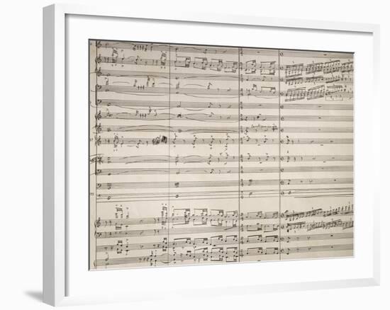 Handwritten Sheet Music for Isabeau, Opera by Pietro Mascagni-null-Framed Giclee Print