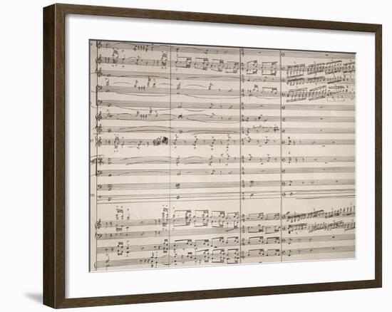 Handwritten Sheet Music for Isabeau, Opera by Pietro Mascagni-null-Framed Giclee Print