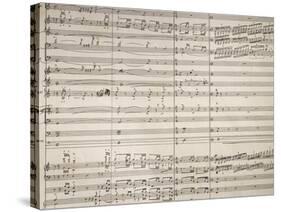 Handwritten Sheet Music for Isabeau, Opera by Pietro Mascagni-null-Stretched Canvas