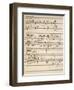 Handwritten Sheet Music for Si-null-Framed Giclee Print