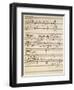 Handwritten Sheet Music for Si-null-Framed Giclee Print