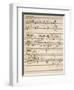 Handwritten Sheet Music for Si-null-Framed Giclee Print