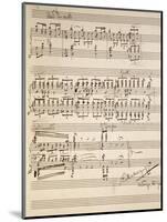 Handwritten Sheet Music for Si-null-Mounted Giclee Print