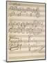 Handwritten Sheet Music for Si-null-Mounted Giclee Print