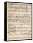 Handwritten Sheet Music for Si-null-Framed Stretched Canvas