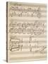 Handwritten Sheet Music for Si-null-Stretched Canvas