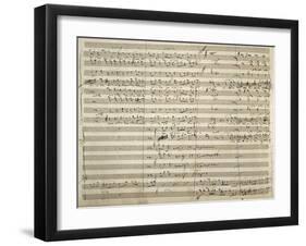 Handwritten Sheet Music for the Final Fugue Tutto Nel Mondo E' Burla-null-Framed Giclee Print