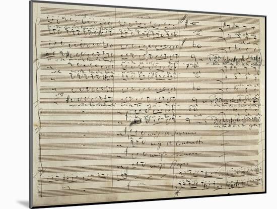Handwritten Sheet Music for the Final Fugue Tutto Nel Mondo E' Burla-null-Mounted Giclee Print