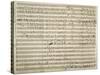 Handwritten Sheet Music for the Final Fugue Tutto Nel Mondo E' Burla-null-Stretched Canvas