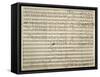 Handwritten Sheet Music for the Final Fugue Tutto Nel Mondo E' Burla-null-Framed Stretched Canvas