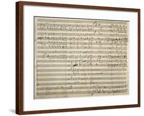 Handwritten Sheet Music for the Final Fugue Tutto Nel Mondo E' Burla-null-Framed Giclee Print