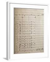 Handwritten Sheet Music for the First Act of Oberto Conte Di San Bonifacio-null-Framed Giclee Print