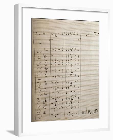 Handwritten Sheet Music for the First Act of Oberto Conte Di San Bonifacio-null-Framed Giclee Print