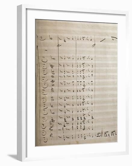 Handwritten Sheet Music for the First Act of Oberto Conte Di San Bonifacio-null-Framed Giclee Print