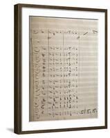 Handwritten Sheet Music for the First Act of Oberto Conte Di San Bonifacio-null-Framed Giclee Print