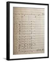 Handwritten Sheet Music for the First Act of Oberto Conte Di San Bonifacio-null-Framed Giclee Print