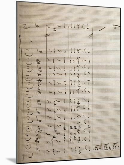 Handwritten Sheet Music for the First Act of Oberto Conte Di San Bonifacio-null-Mounted Giclee Print