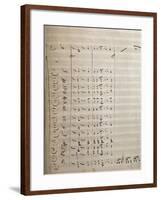 Handwritten Sheet Music for the First Act of Oberto Conte Di San Bonifacio-null-Framed Giclee Print